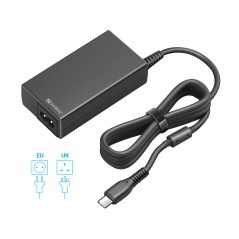 "High-Power Sandberg USB-C AC Charger PD65W – Efficient EU/UK Adapter for All Your Devices | 135-76"